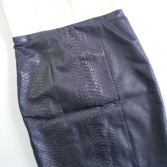 Mason X Michelle Mason Lambskin Leather Colorblock Phyton Embossed Tank dress - Picture 6 of 15